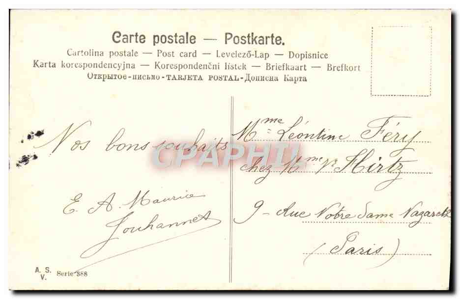 CPA Fantaisie Bonne annee — Verso