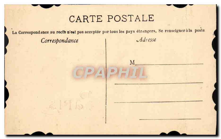 CPA Fantaisie Baiser de Paris — Rückseite