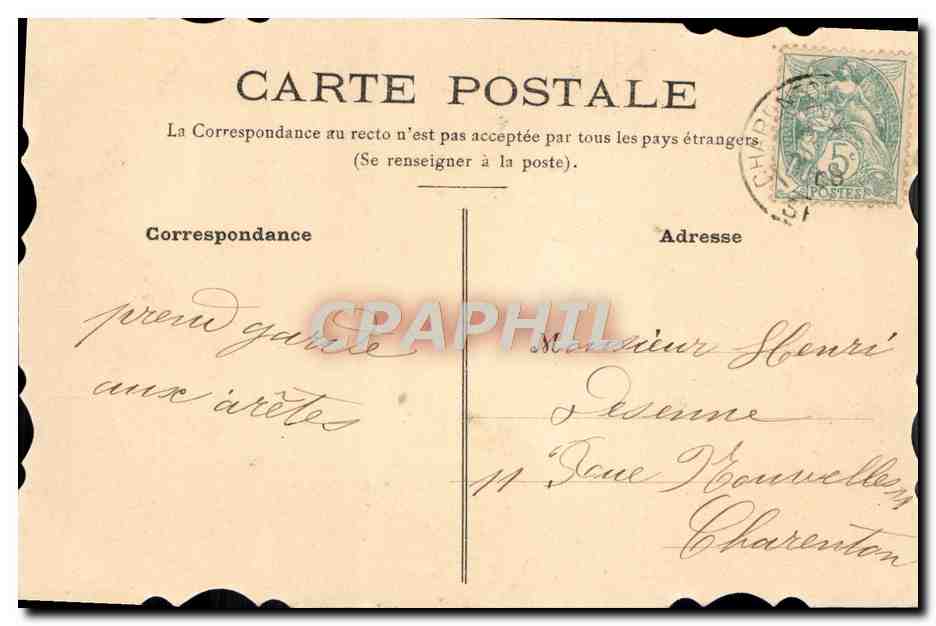 CPA Fantaisie Poisson 1er Avril — Rückseite
