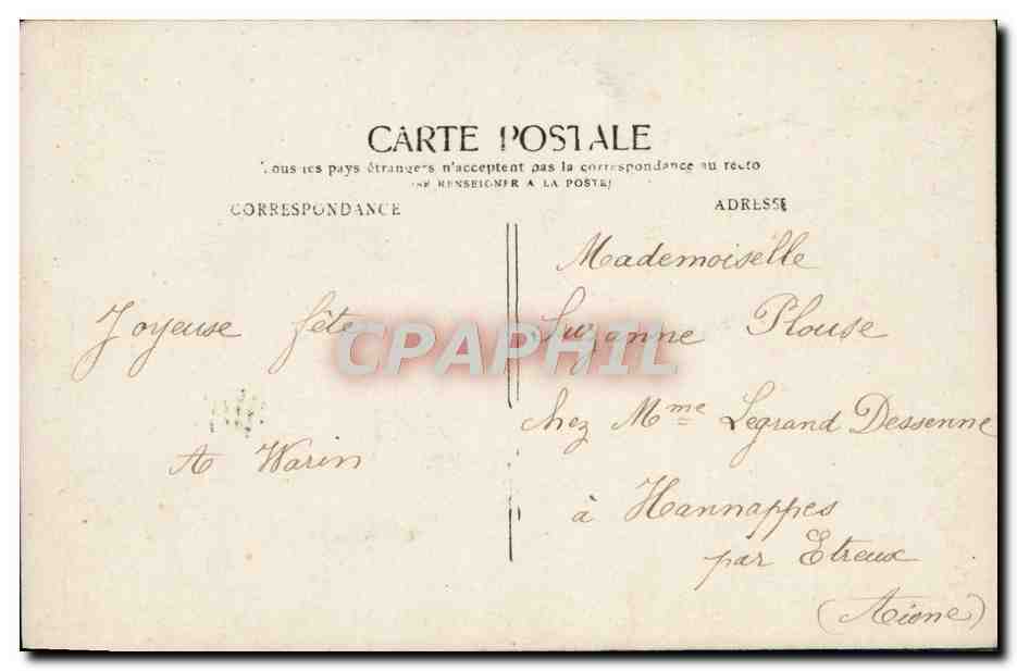 CPA Fantaisie Femme Aujourdhui Sainte Suzanne  — Verso