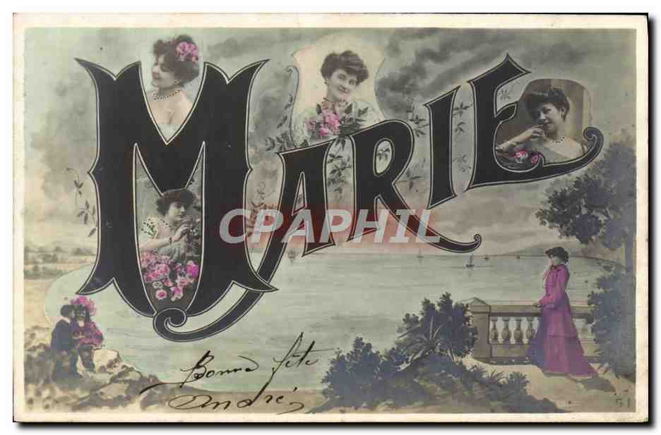 CPA Fantaisie Prenom Marie