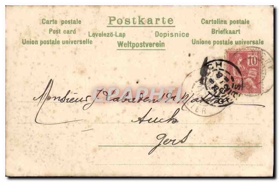 CPA Fantaisie Fleurs — Verso