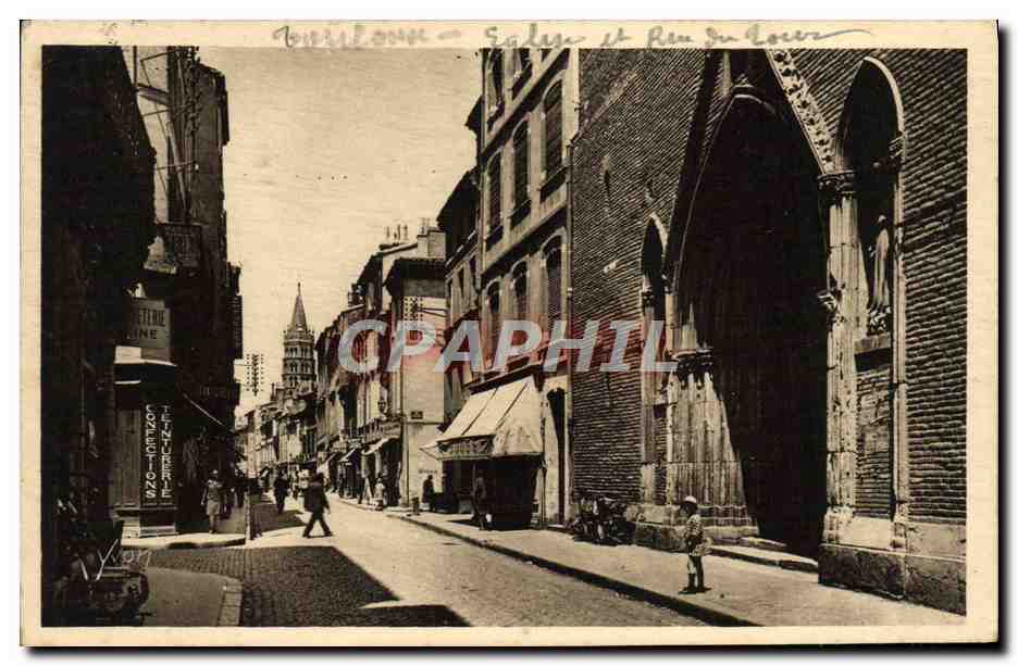 Bourloune — Kirche und Straße du Tour — Les Éditions d'Art Yvon, Paris