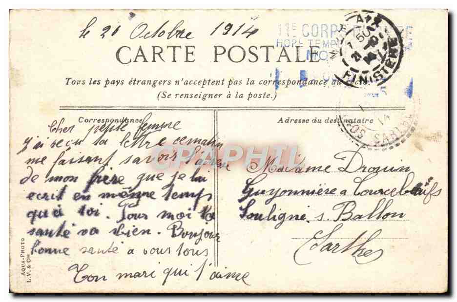 CPA Morlaix Viaduc Vue Prise De I'Hotel De Ville — Rückseite