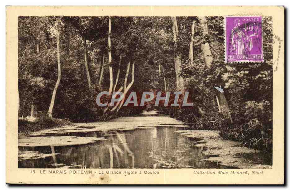 Le Marais Poitevin - La Grande Rigole à Coulon — Collection Max Ménard, Niort