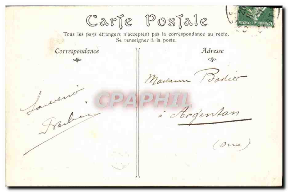 CPA Ancienne Abbaye De Marmoutier Portail De Cosse — Rückseite