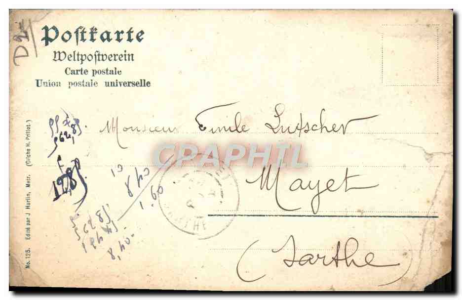 CPA Metz Der Kaiser Bei Besichtigung 16 Mai 1903 Militaria — Rückseite