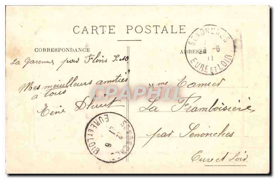 CPA Les Mureaux Le Grand Pont Bateau — Back