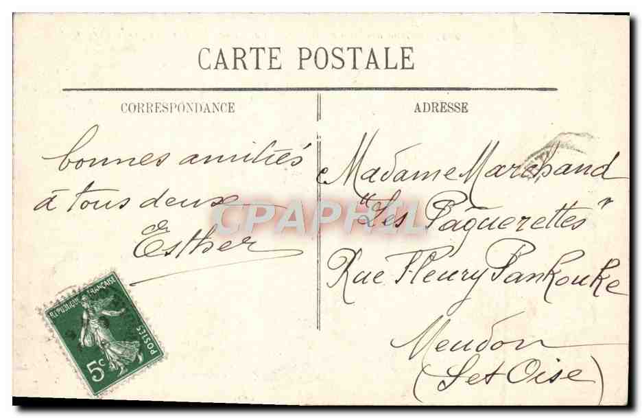CPA Martigues La Mede Rocher Des Trois Freres — Rückseite