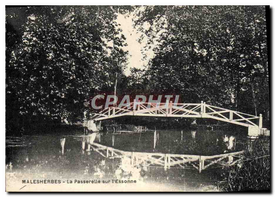 CPA Malesherbes La Passerelle Sur I'Essonne