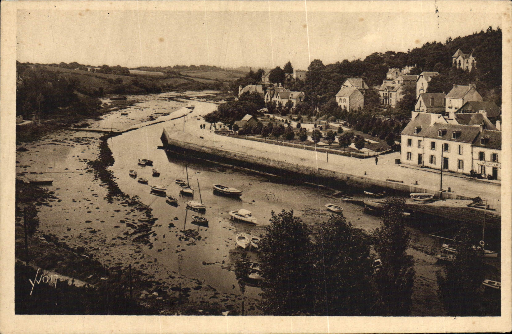 CPA Bretagne Pont Aven L'Estuaire De I'Aven Et La Petit Port