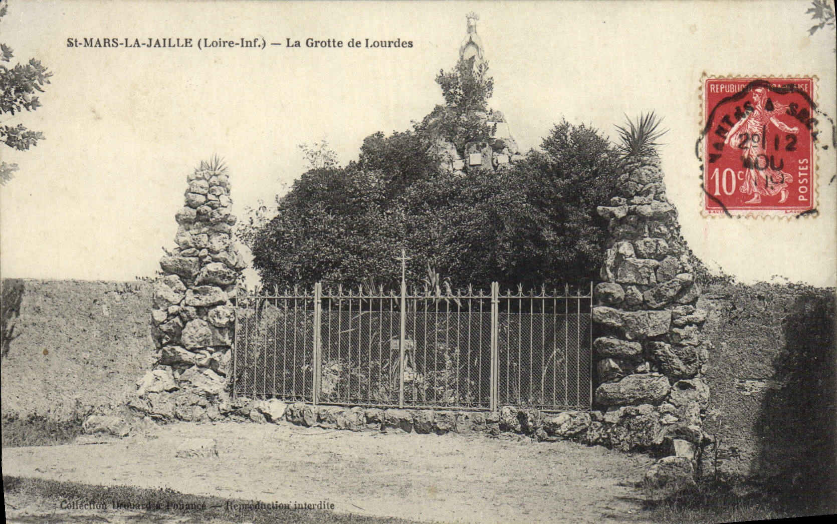 CPA St Mars La Jaille La Grotte De Lourdes