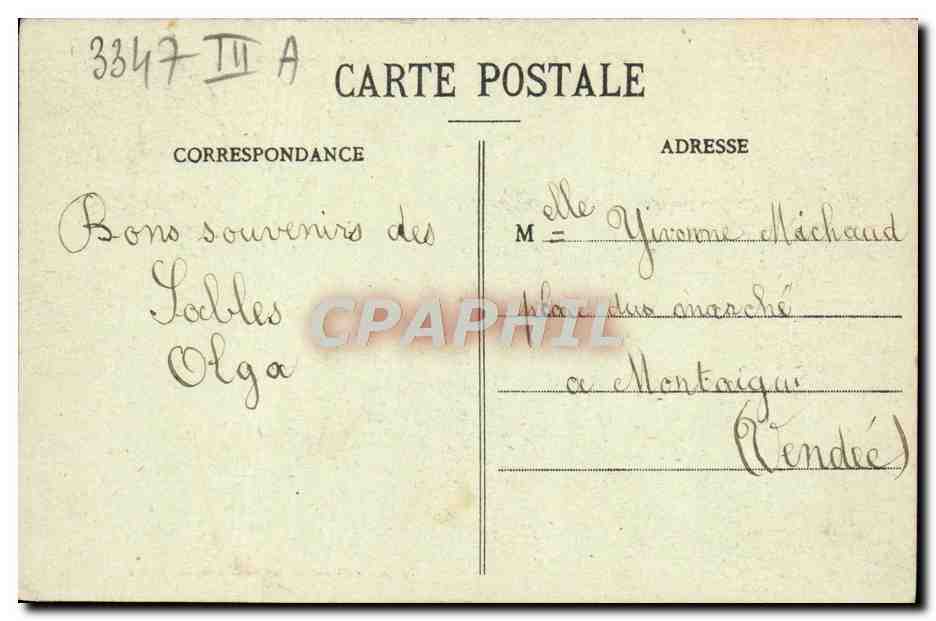 CPA Les Sables D'Olonne Les Lames Sur La Jetee De La Chaume Par Une Mer — Back