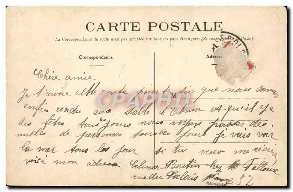 Les Sables-d'Olonne - Der Grand Casino — Phototypie Vassellier - Nantes, n°558 — Rückseite