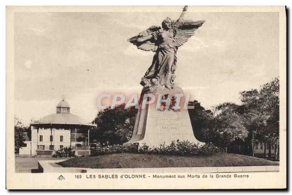 Les Sables d'Olonne — Monument aux Morts de la Grande Guerre — éditeur C. Alacienne des Arts Photographiques, Strasbourg