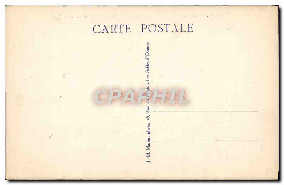 CPA Les Sables D'Olonne L'Eglise ND De Bon Port — Back