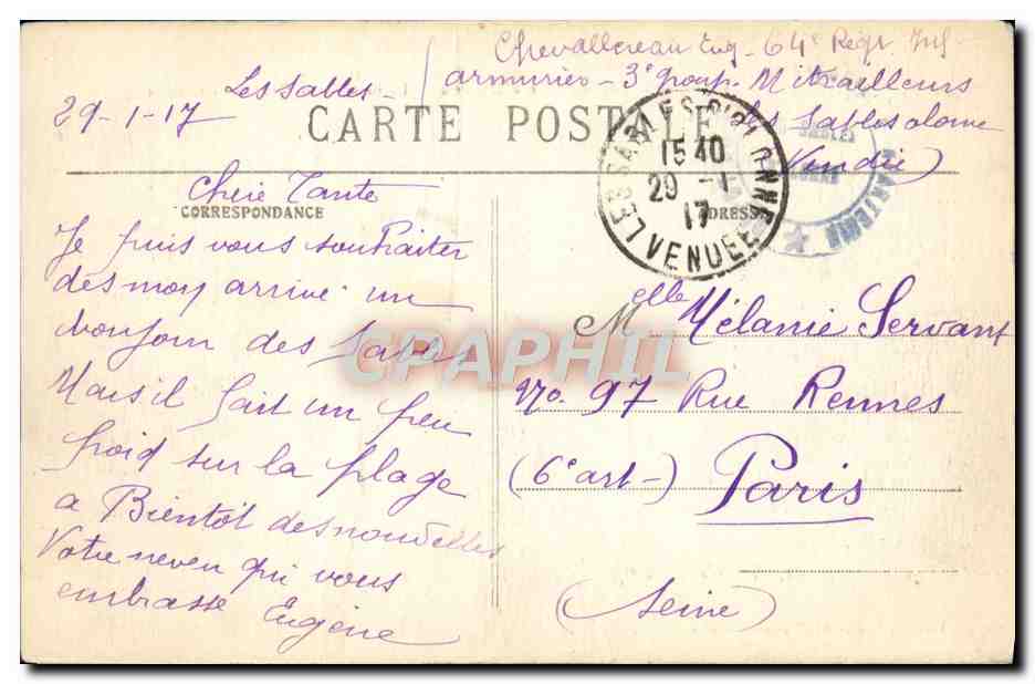 CPA Les Sables D'Olonne Le Bassin Et Le Quai De La Chaume — Rückseite