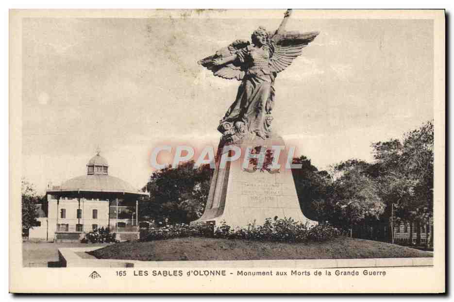 Les Sables d'Olonne — Monument aux Morts de la Grande Guerre — éditeur C° Alacienne des Arts Pânoncéaniques