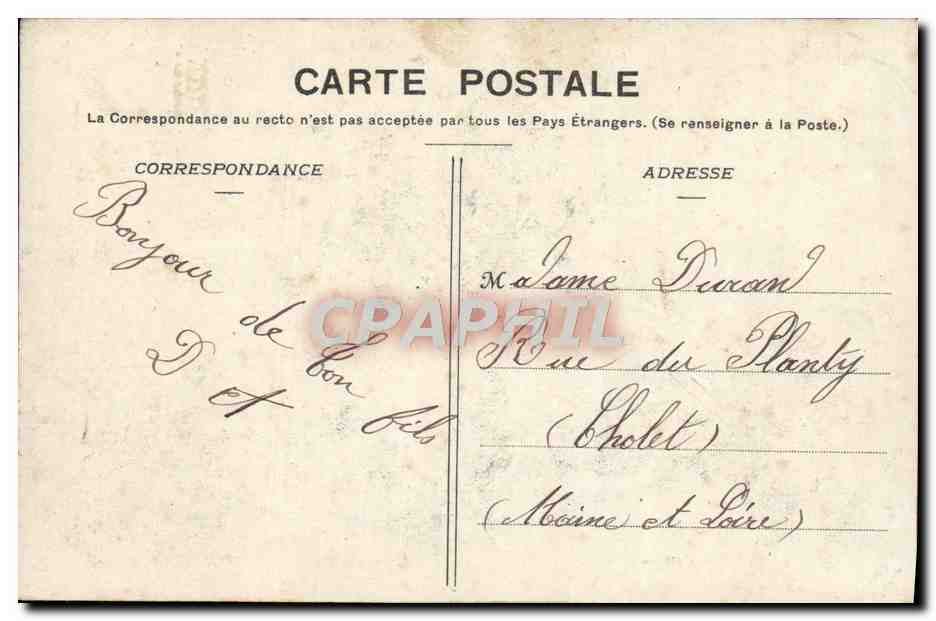 CPA Les Sables D'Olonne La Culbute Ane Mule Folklore  — Verso