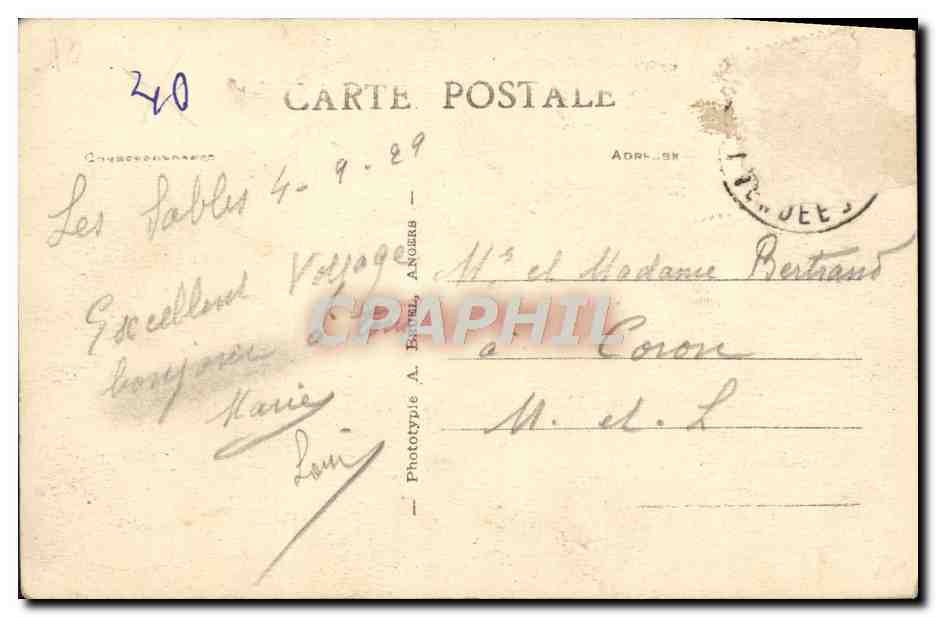 Les Sables-d'Olonne (Vendée) — Le Chenal et la Tour d'Arundel — A.B. — Reverso