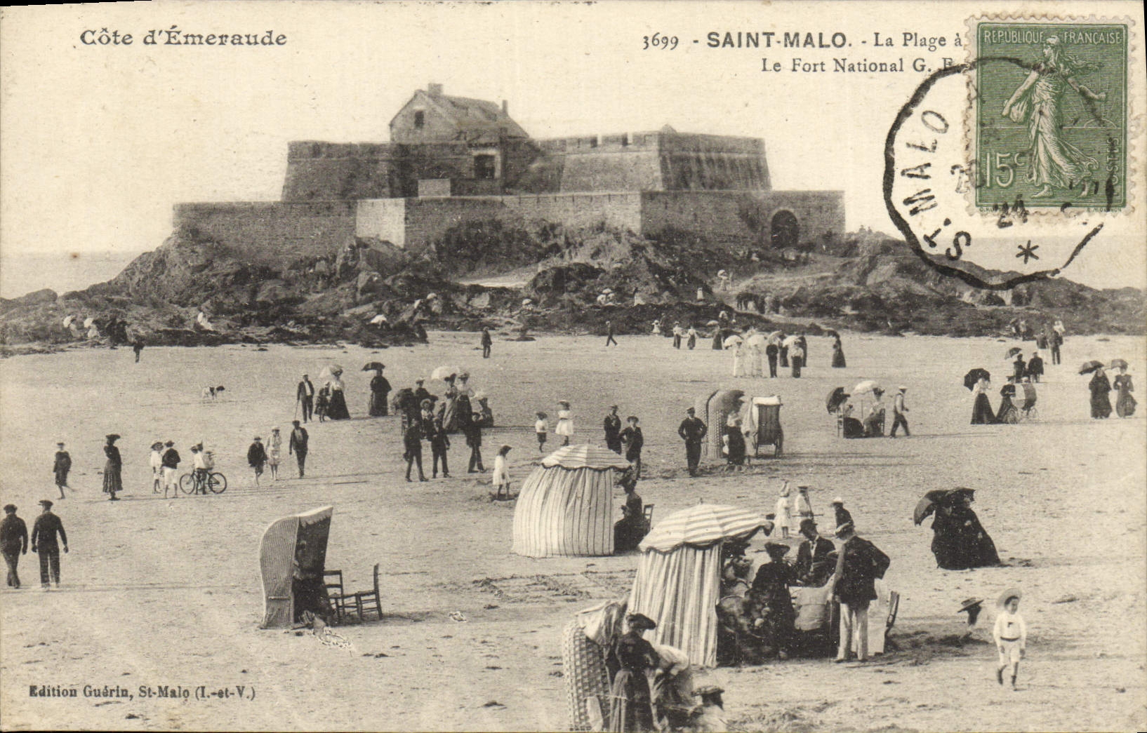 Saint-Malo - La Plage à Le Fort National — Edition Guérin, St-Malo (L.-st-V.)