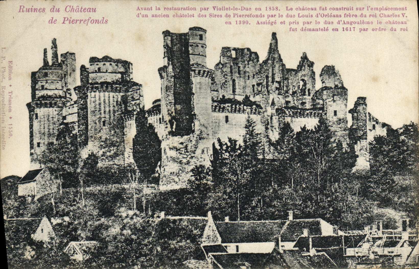 CPA Ruines Du Chateau De Pierrefonds