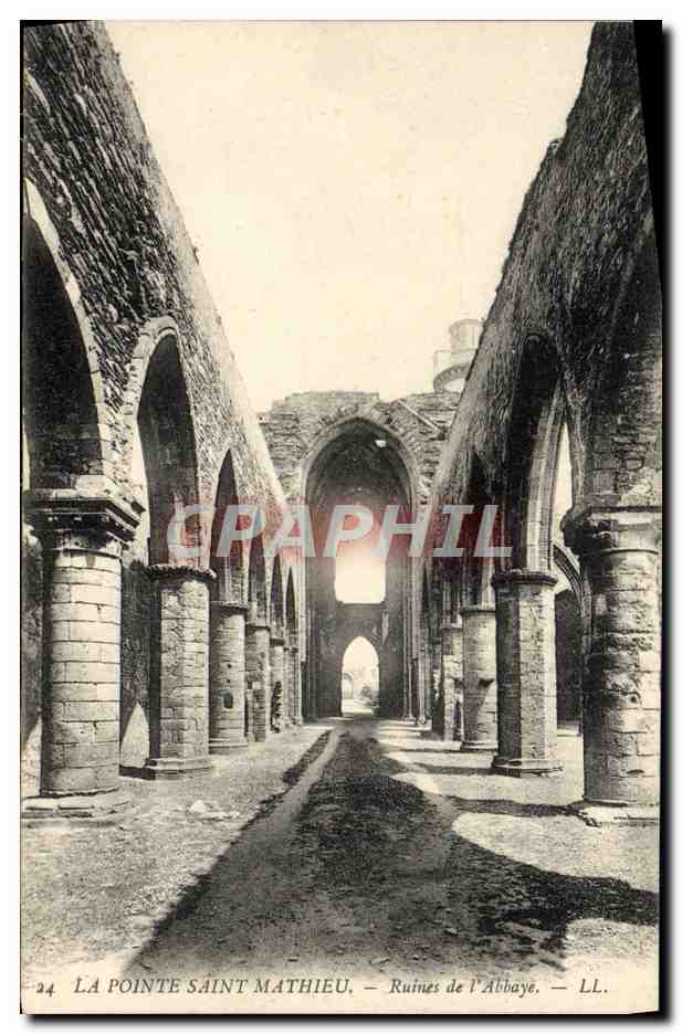 CPA La Pointe Saint Mathieu Ruines De I'Abbaye