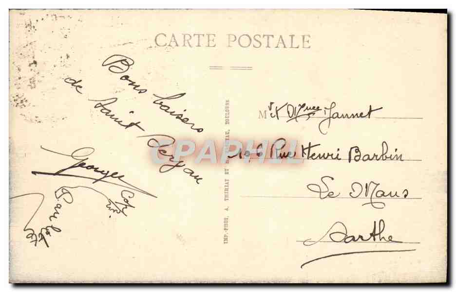 CPA Saint Servan Le Bassin Le Bateau L'Utile  — Rückseite