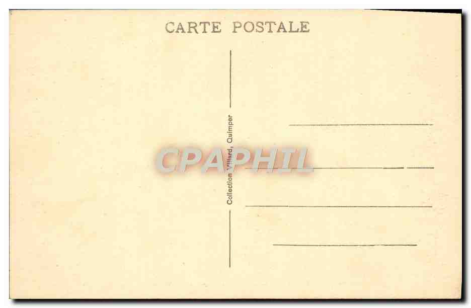 CPA Saint Guenole Penmarch Une Lame De fond Balayant La Roche Du Moine — Rückseite
