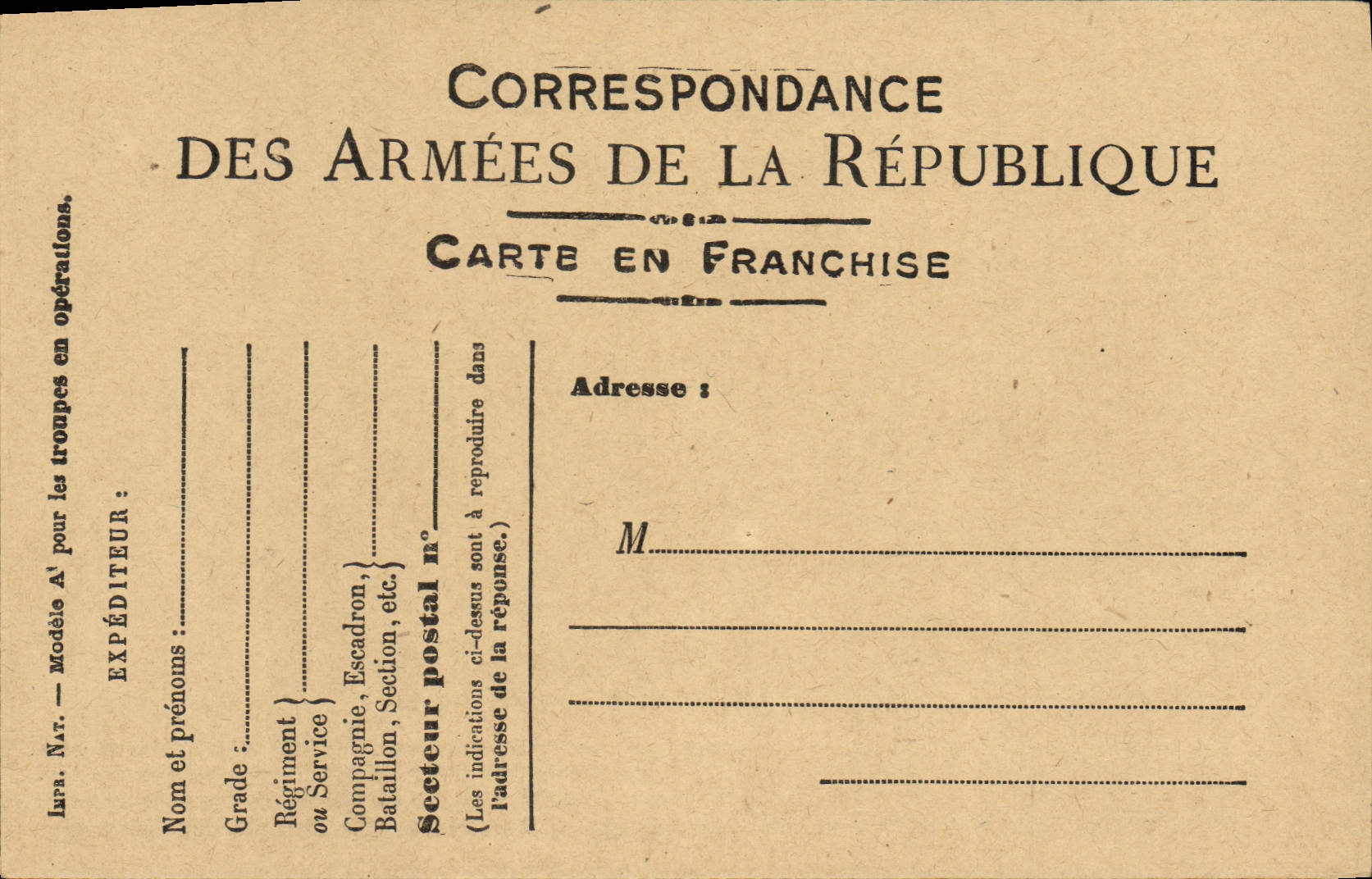 Carte de Franchise 
