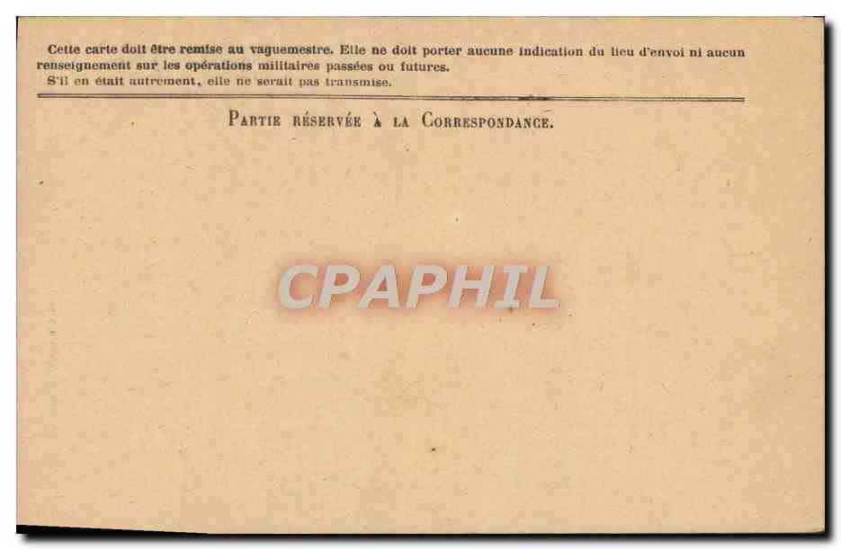 Carte de Franchise  — Rückseite