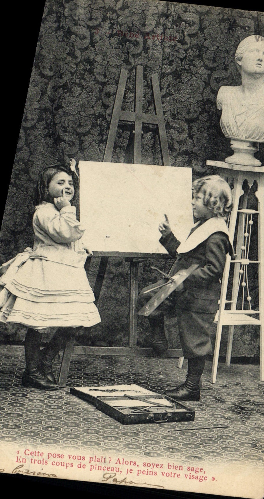 CPA Fantaisie Enfants Peintre