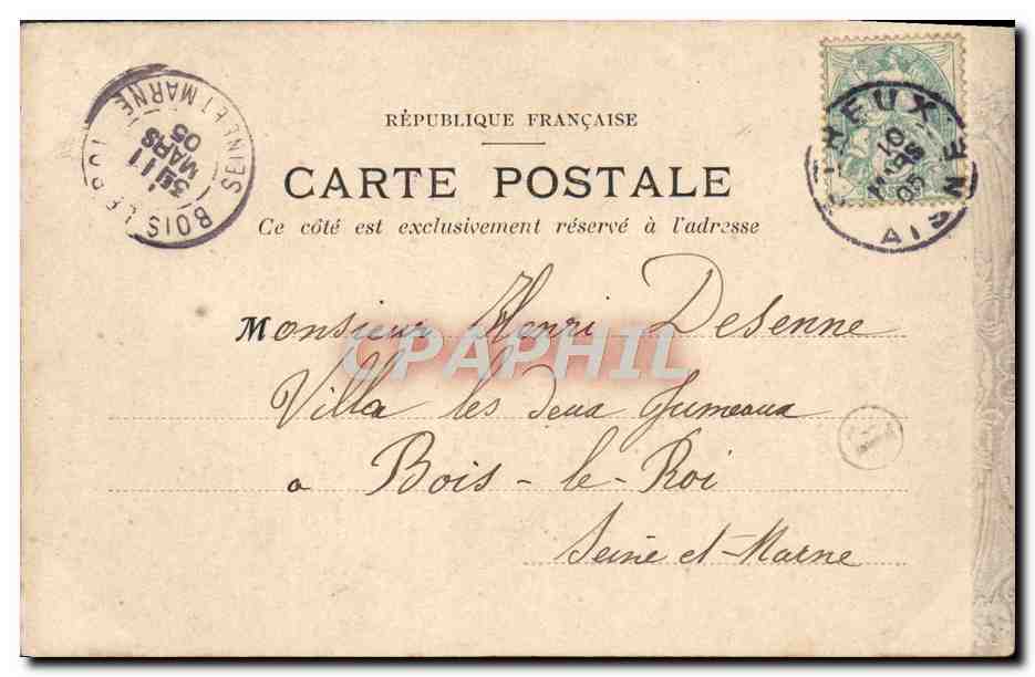 CPA Fantaisie Enfants Gracieux Reveil — Verso