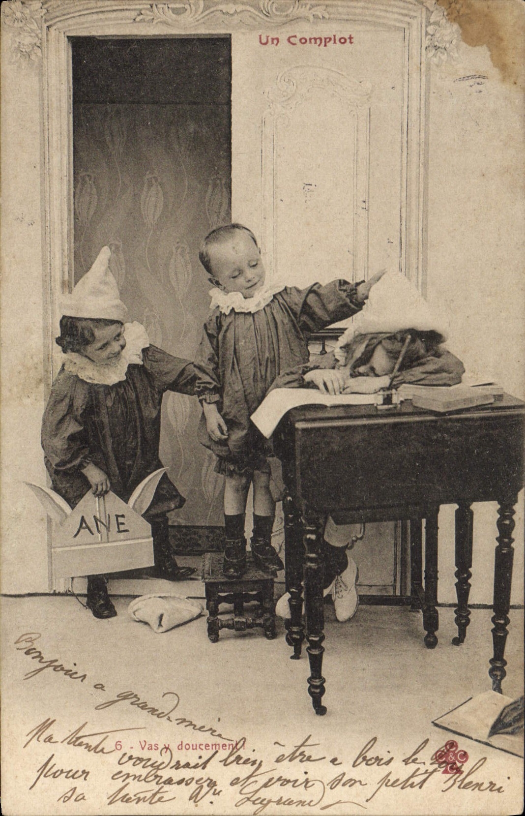 CPA Fantaisie Enfants Vas y Doucemert