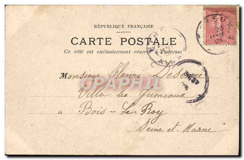 CPA Fantaisie Enfants Vas y Doucemert — Rückseite