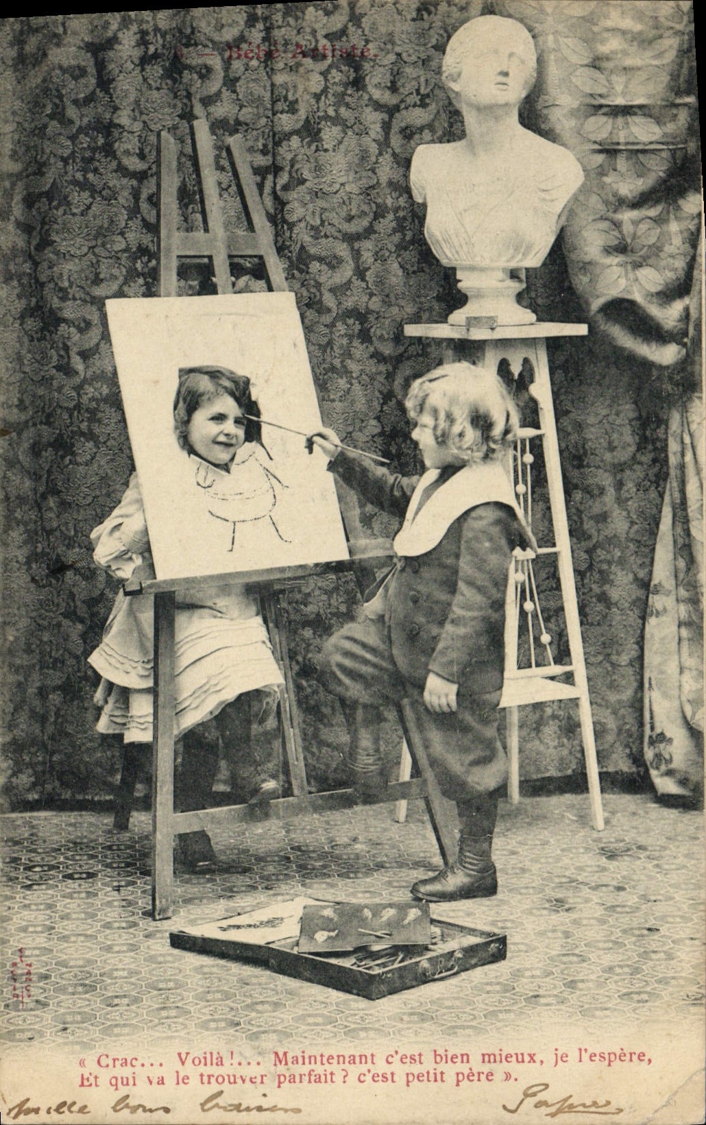 CPA Fantaisie Enfants Peintre