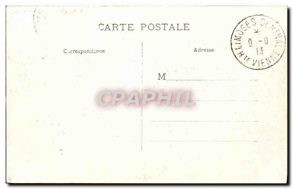 CPA Limoges La Prefecture — Back