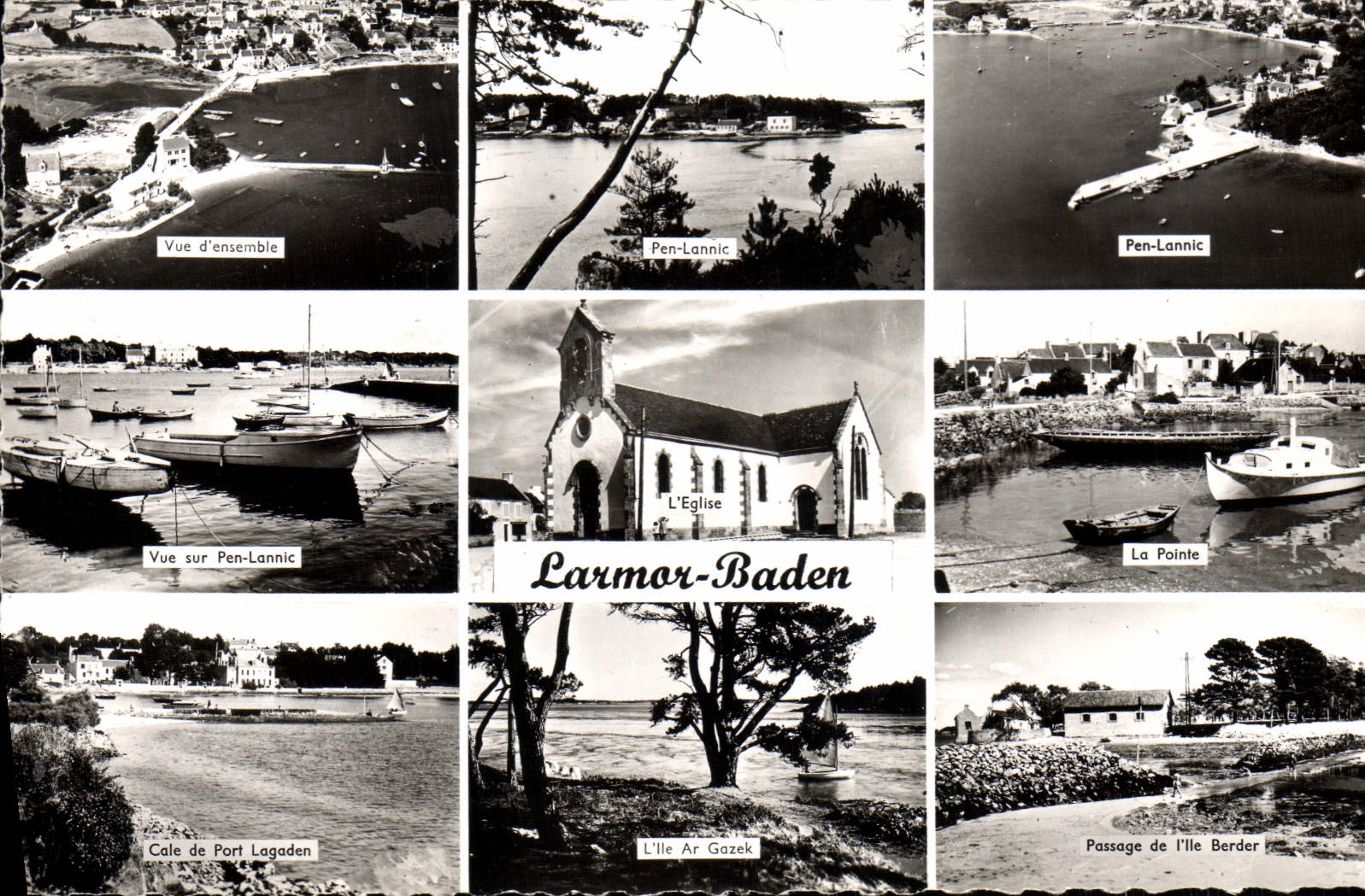 CPM Larmor Baden Vue d'ensemble Pen Lannic La pointe Lagaden