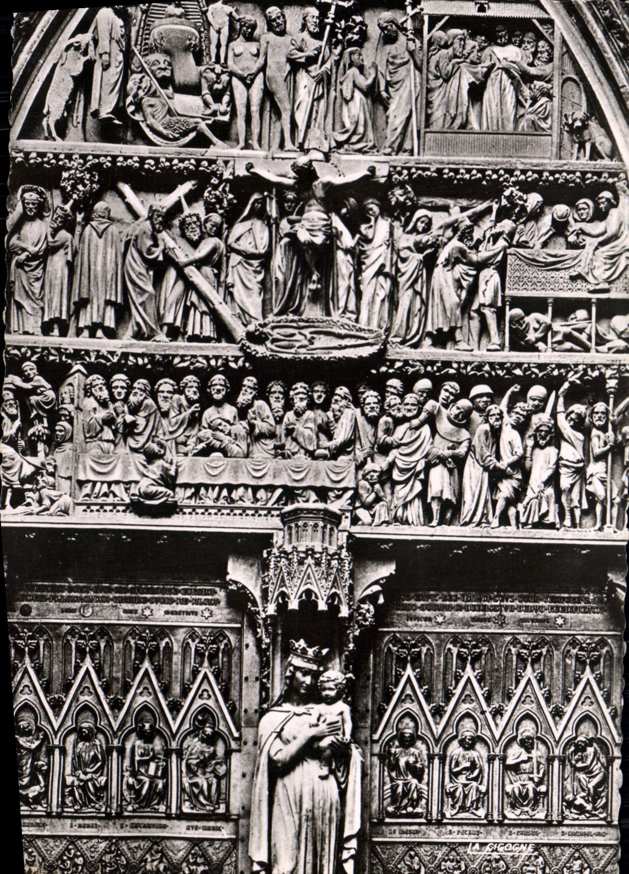 CPM Strasbourg La Cathedrale Tympan Du Grand Portail