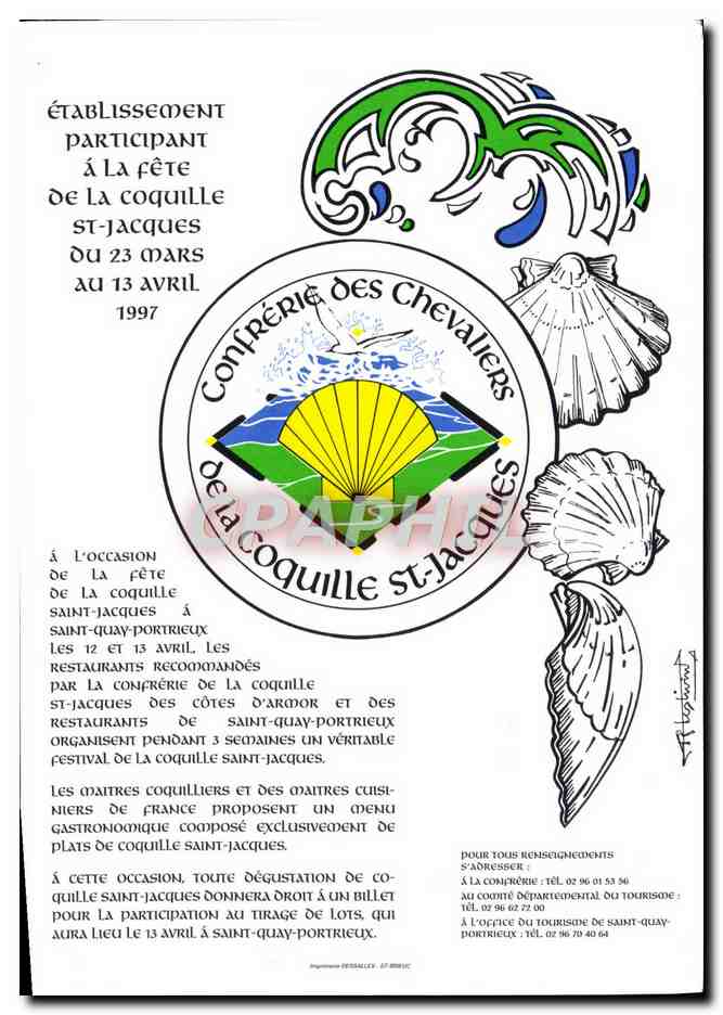 CPM Confrerie des Chevaliers de la Coquille Saint Jacques Saint Brieuc 1997