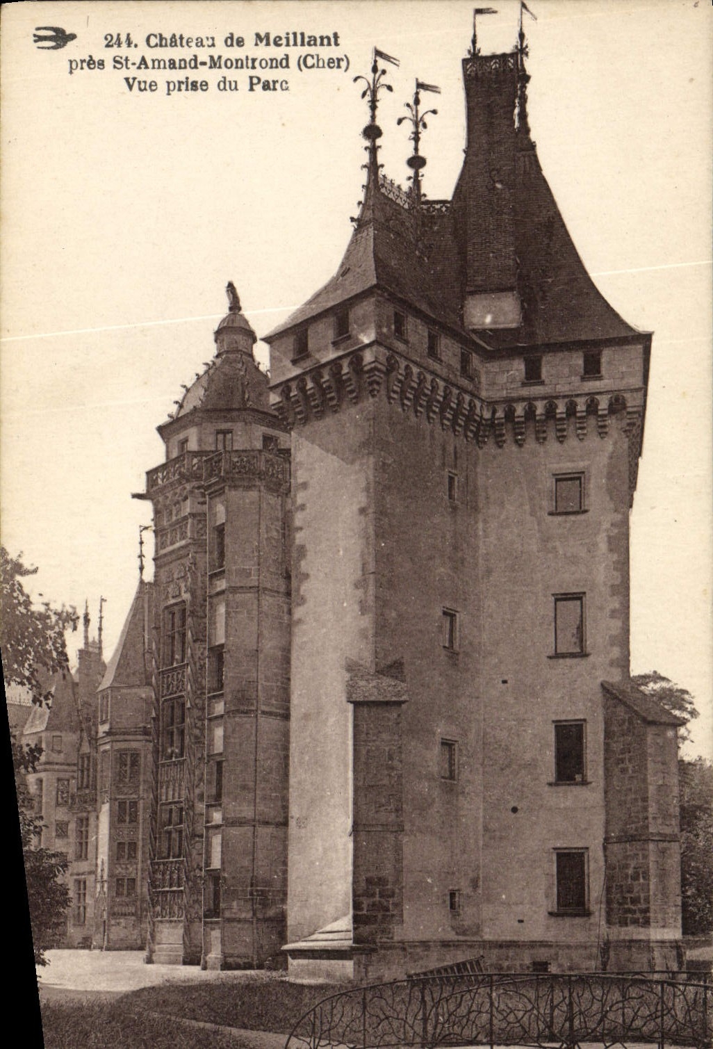 Château de Meillant — view taken from the park — series 244, near St-Amand-Montrond (Cher)