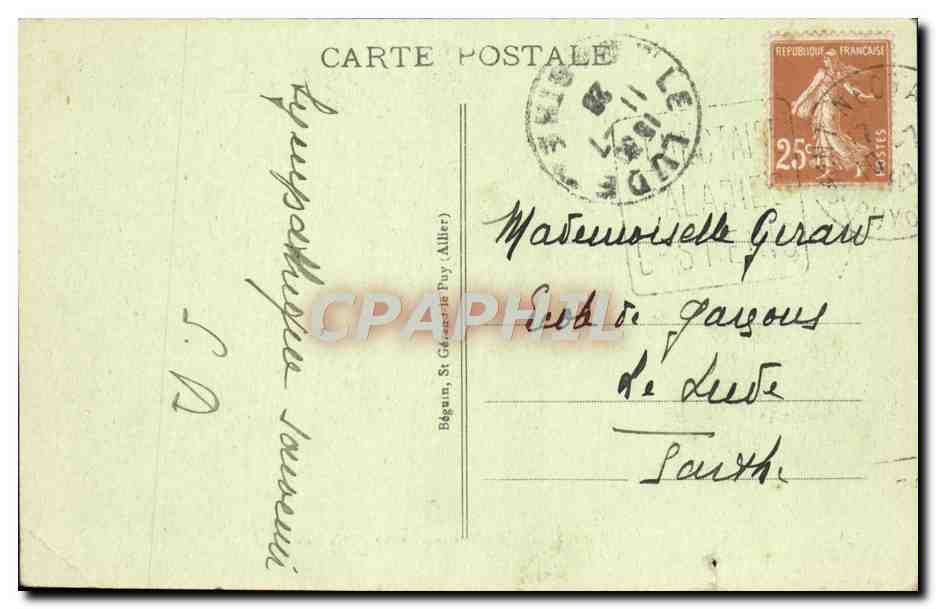 Saint-Nectaire — Vue sur l'Hôtel du Parc — L'Auvergne Pittoresque, n°3448, éditeur Idéalo — Rückseite