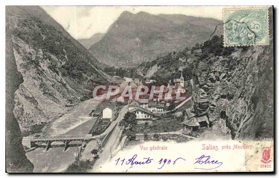 CPA Vue Generale Salins Pres Moutiers