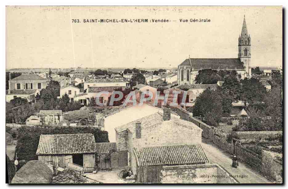 CPA Saint Michel En L'Herm Vue Generale
