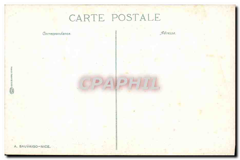 CPA Menton Les Rochers rouges Frontiere Italienne Train — Verso