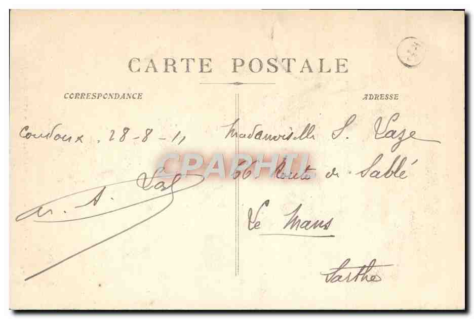 CPA Marseille Ascenseurs De ND de La Garde — Rückseite