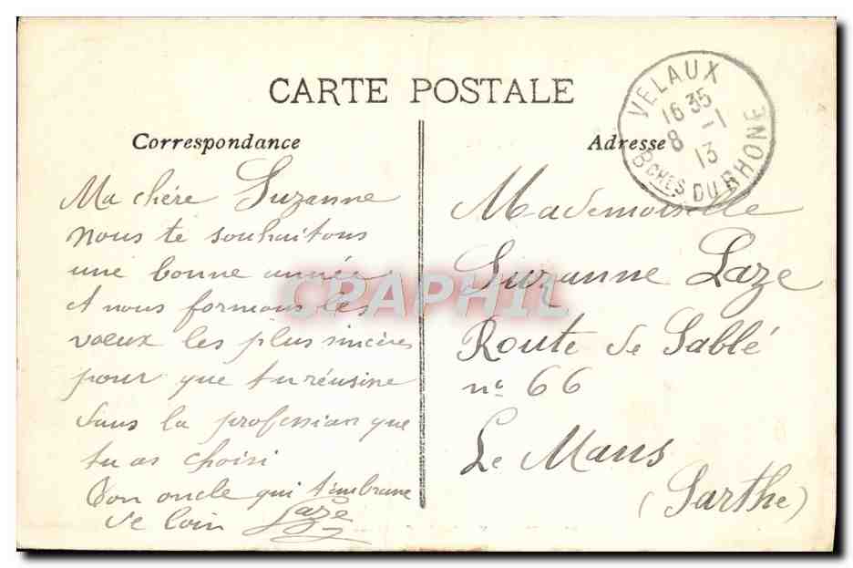 Marsella — Bajo del Carénage — Editor desconocido, n° 52 — Reverso