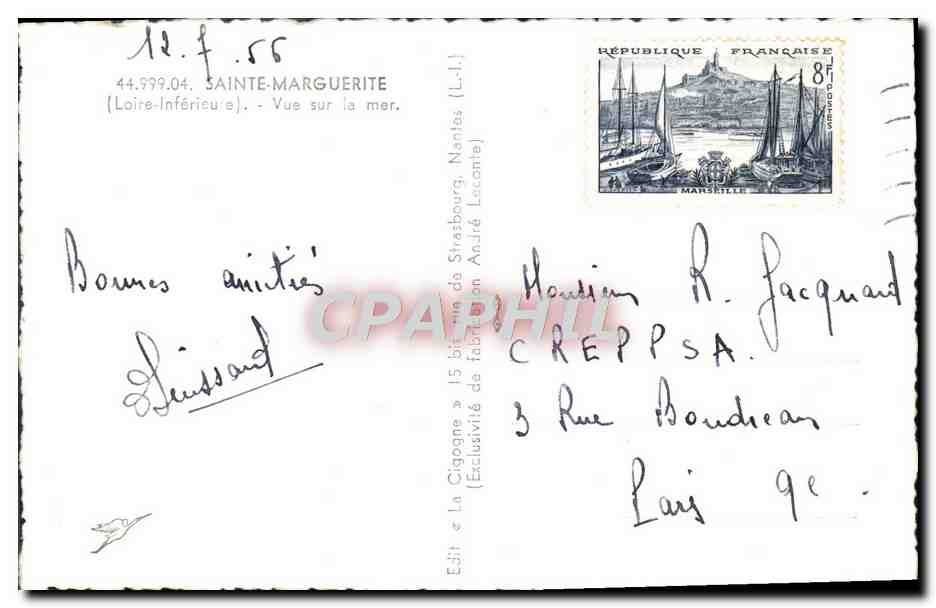 CPM Saint Marguerite Vue Sur La Mer — Rückseite