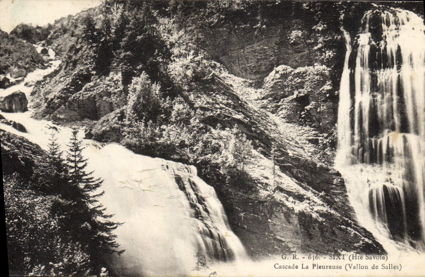 Cascada La Pleureuse — Valle de Sallies — G.R. - 616 - SIXT' (Alta Saboya) - Anverso