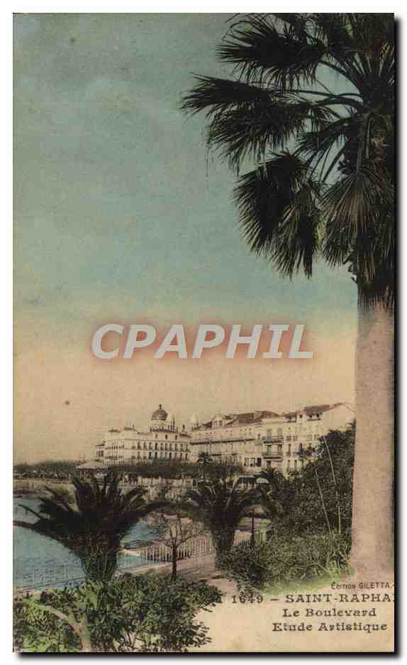 CPA Saint Raphael Le Boulevard Etude Artistique
